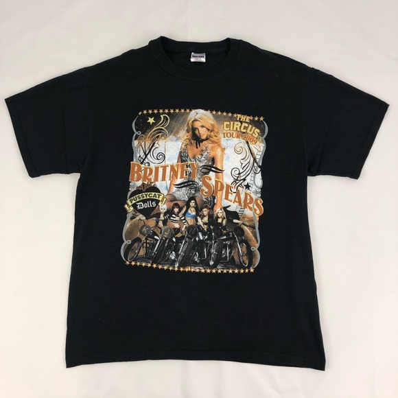 Jerzees Tops - Britney Spears The Circus Tour T Shirt